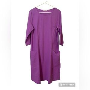 SOFT SURROUNDINGS Cottagecore Dress Lagenlook  Gauze Tunic in Orchid Size M